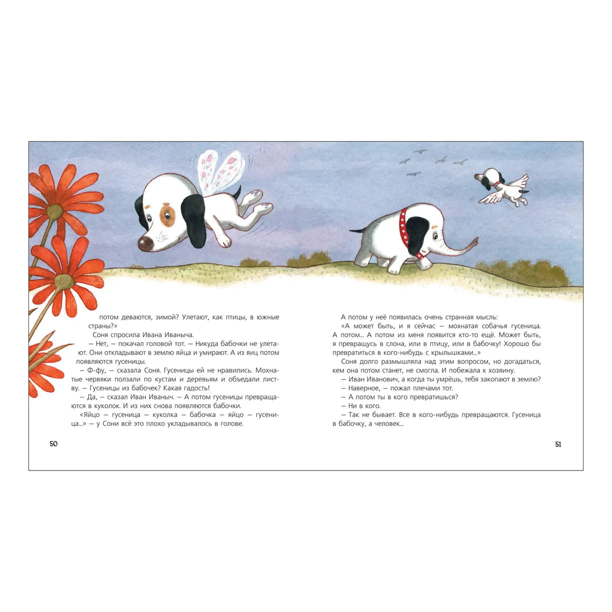 Собачка Соня на даче