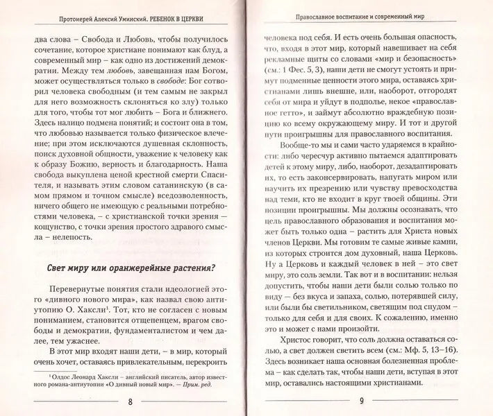 Ребенок в церкви. Заметки о высшем искусстве